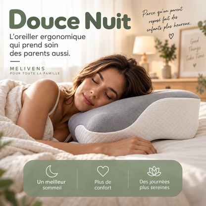 Oreiller Ergonomique à Mémoire de Forme – Douce Nuit