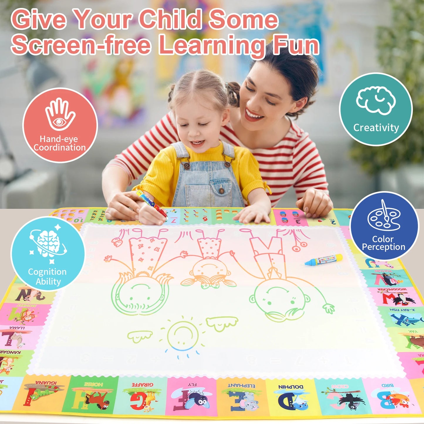 Tapis de dessin à l'eau enfant