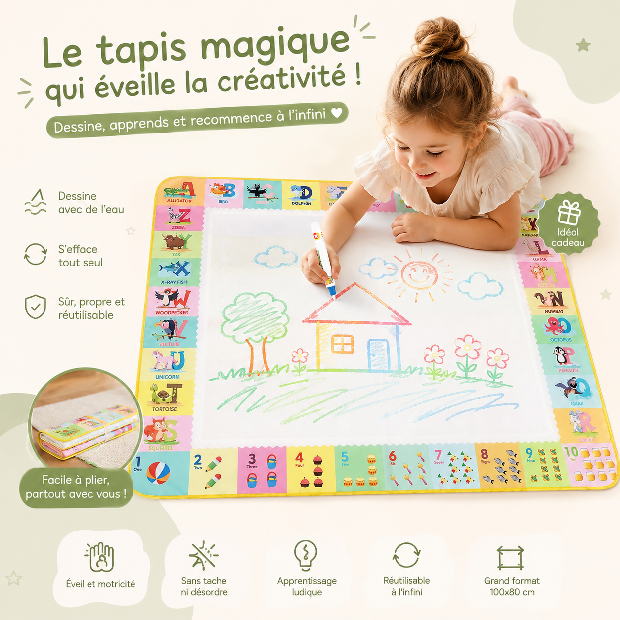 Tapis de dessin à l'eau